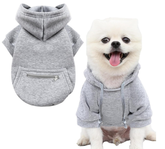 Unbranded Other - Dog Hoodie Sweatshirt Zip and Slant Pockets Warm Dog Clothes for Medium Dogs